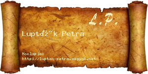 Lupták Petra névjegykártya