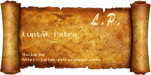 Lupták Petra névjegykártya